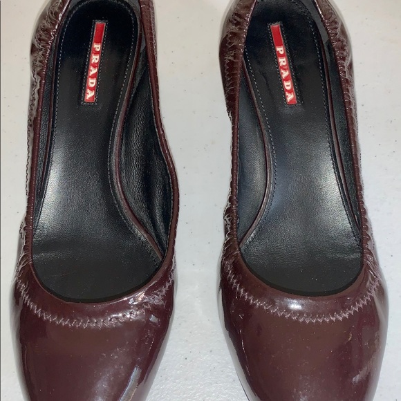 Prada Venice Soft Heels 7 US/EUR 37 1/2 Leather - Picture 2 of 8